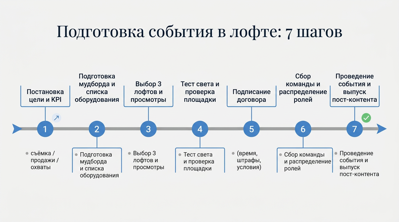 Подготовка события в лофте